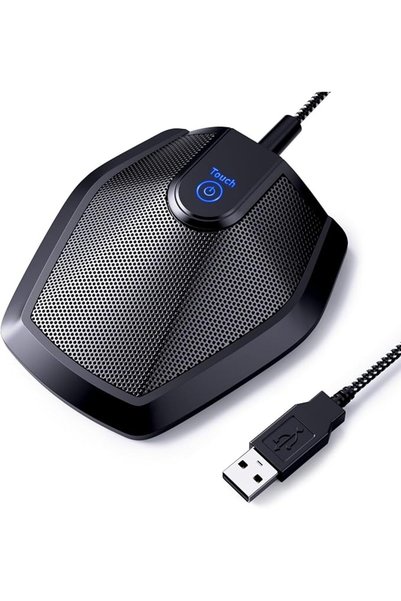 TONOR ميكروفون مؤتمرات USB، ميكروفون مكثف متعدد الاتجاهات للكمبيوتر الشخصي لم...