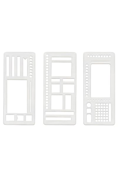 Choice 3 Pack Handmade Flexible Record Template – Multifunctional Mylar Stenc...