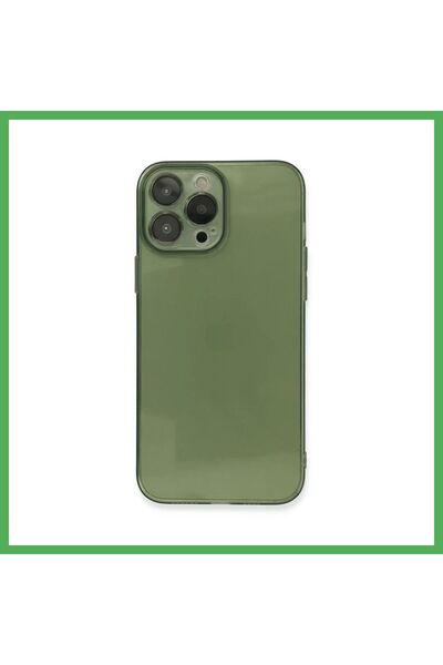 Nur store Çanta iPhone 13 Pro Compatible Case Fly Lens Silicone - Green Bezoss