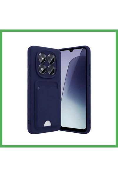 Nur store Çanta غطاء سيليكون متوافق مع Redmi Note 15 Pro 5G مع حامل بطاقات كي...