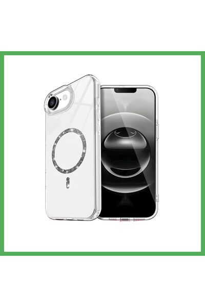 Nur store Çanta غطاء Live Diamond Magsafe متوافق مع iPhone 16E - شفاف من BEZOSS