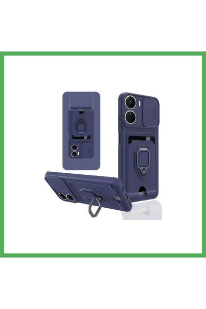 Nur store Çanta Vivo Y16 Compatible Case Zuma Silicone with Business Card Hol...