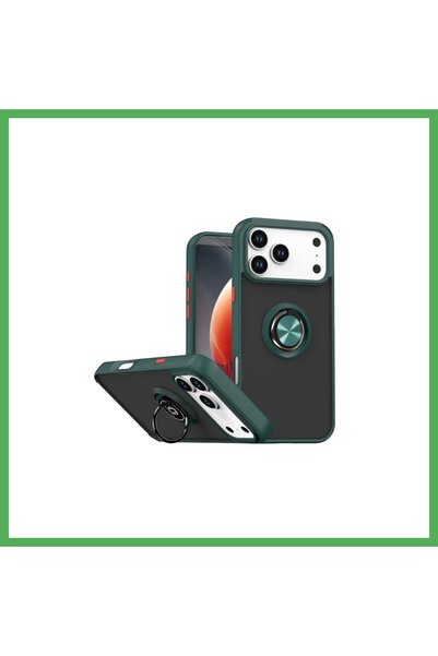 Nur store Çanta غطاء سيليكون متوافق مع هاتف iPhone 17 Pro Max مع حلقة مونتريا...
