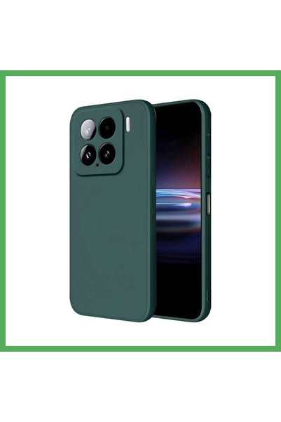 Nur store Çanta Mi 15 Pro Compatible Case Nano Velvet Silicone - Dark Green B...