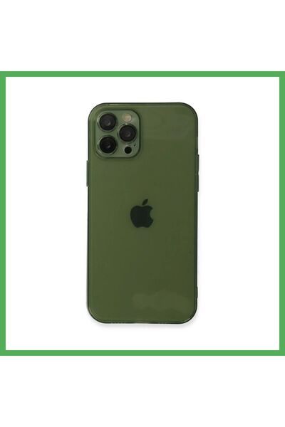 Nur store Çanta iPhone 12 Pro Compatible Case Fly Lens Silicone - Green Bezoss