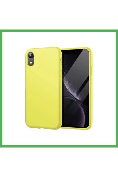 Nur store Çanta iPhone Xr Compatible Case First Silicone - Bright Green Bezoss