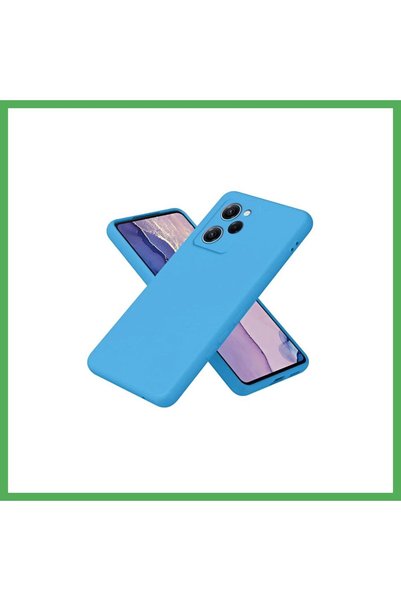 Nur store Çanta غطاء سيليكون مخملي نانو متوافق مع Poco X5 Pro 5G - أزرق BEZOSS