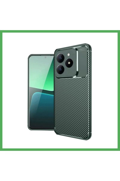 Nur store Çanta Realme C61 Compatible Case Auto Focus Carbon Cover - Dark Gre...