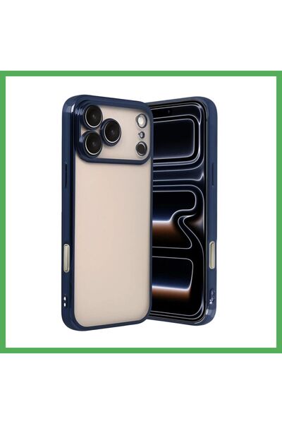 Nur store Çanta iPhone 17 Pro Compatible Silicone Case with Lens - Navy Blue ...