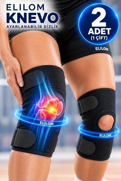 elilom Voleybol Dizliği Kadın Erkek Unisex Spor Fitness Açık Patella Cırtlı D...