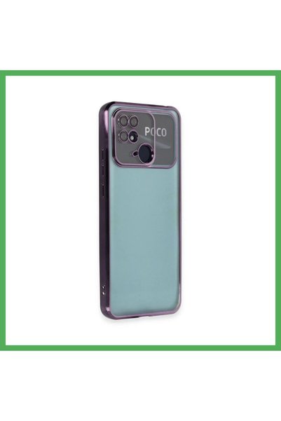Nur store Çanta Redmi 10C Compatible Silicone Case with Lens - Purple Bezoss