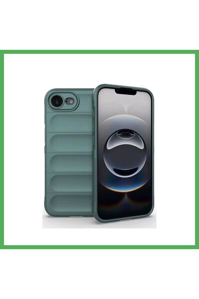 Nur store Çanta iPhone 16E Compatible Case Optimum Silicone - Dark Green Bezoss