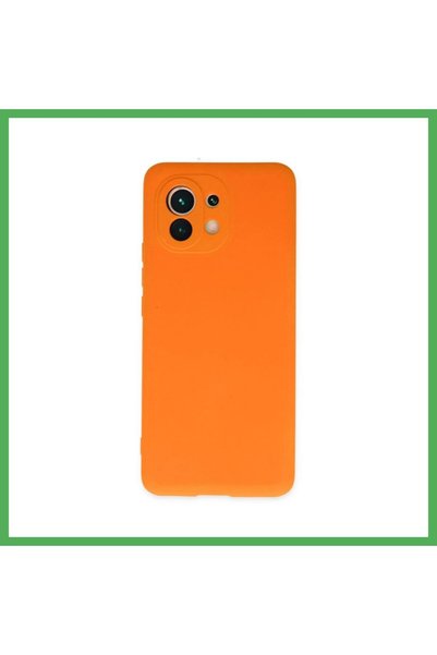 Nur store Çanta Mi 11 Compatible Case Nano Velvet Silicone - Orange Bezoss