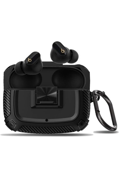 Generic لعلبة Beats Studio Buds |   حافظة سماعات ستوديو بادز بلس مع حلقة تثبي...