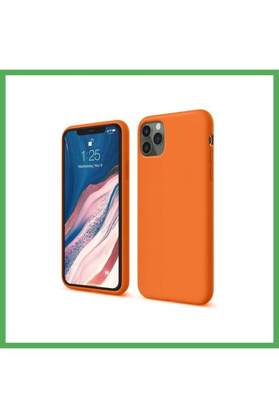 Nur store Çanta iPhone 11 Pro Compatible Case First Silicone - Orange Bezoss