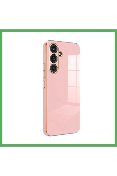 Nur store Çanta غطاء سيليكون فوليت متوافق مع سامسونج جالاكسي S25 - وردي BEZOSS