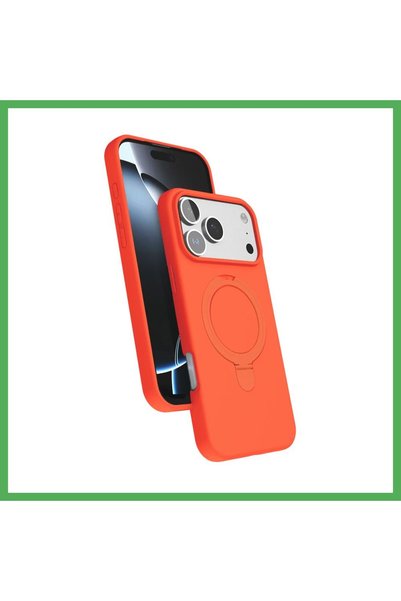 Nur store Çanta iPhone 17 Pro Max Compatible Regal Magsafe Stand Cover - Oran...