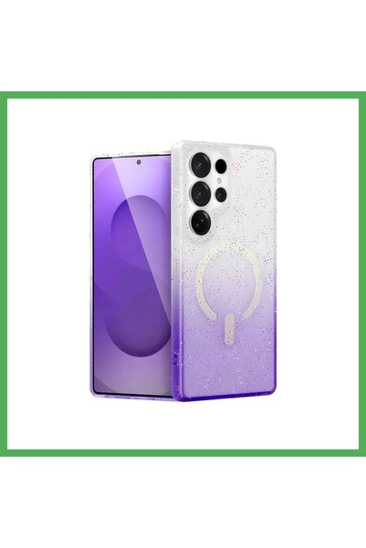 Nur store Çanta غطاء بوميل شايني ماجسيف متوافق مع سامسونج جالاكسي إس25 ألترا ...
