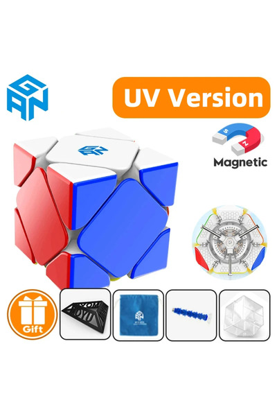 Choice Skewb Enhanced UV 【JudyCube】GAN Skewb Magnetic (مع طلاء UV محسن) مكعب ...