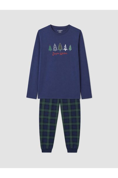 LC Waikiki Rmz Gi̇yi̇m Farki̇yla New Year's Themed Boys' Pajama Set