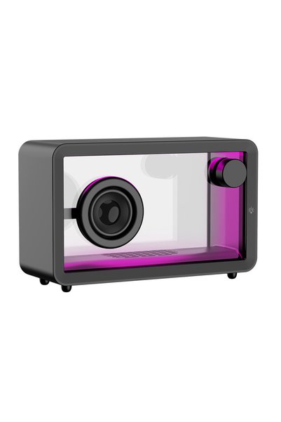 Bluejw مكبر صوت M8 أنيق وشفاف بتصميم زجاجي متعدد الطبقات، مع إضاءة RGB محيطة،...