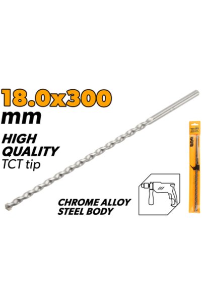 TOLSEN مثقاب خرساني طويل جداً 18×300 مم برأس TCT