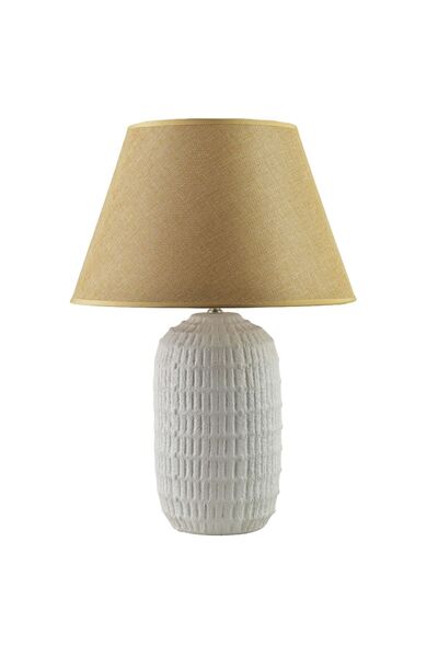 MONDEX Lampă de masă LETI Alb și Bej 14.5x14.5x50 cm