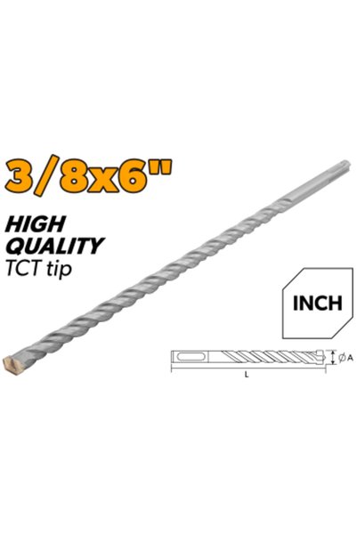 TOLSEN رؤوس مثقاب SDS-plus مقاس 3/8 × 6 بوصة برأس TCT
