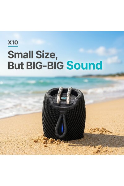Bluejw X10 Mini Portable Outdoor Speaker IPX6 Weatherproof True Stereo Type-C...