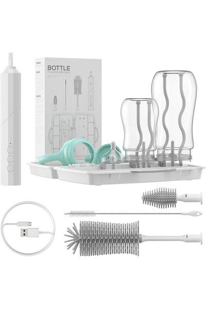 Generic Electric Baby Bottle Brush Kit, USB Rechargeable Silicone Cleaning Sy...
