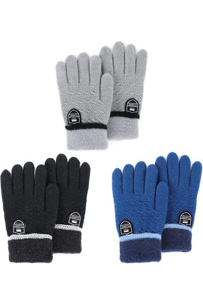 Generic 3 Pairs Kids Winter Gloves, Warm Lined Thermal Knit Thicken Gloves fo...