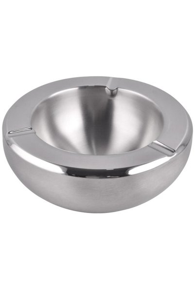 GRÜNBERG Scrumiera Rotunda, din Inox, cu Pereti Dubli, 14 cm, Grunberg