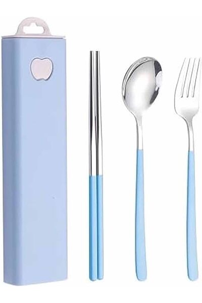 Generic Portable Travel Cutlery Set with Storage Case, Stainless Steel Cutler...