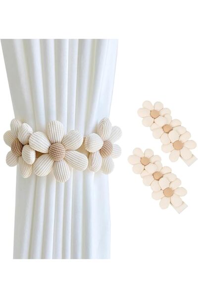 Generic 1Pair Flower Curtain Tiebacks, Daisy Holdbacks for Windows, Floral De...