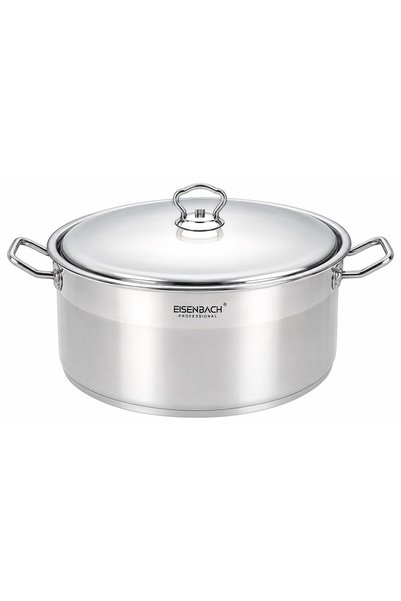 EİSENBACH Oală din oțel inoxidabil cu capac, diametru 30 cm, capacitate 10,6 l