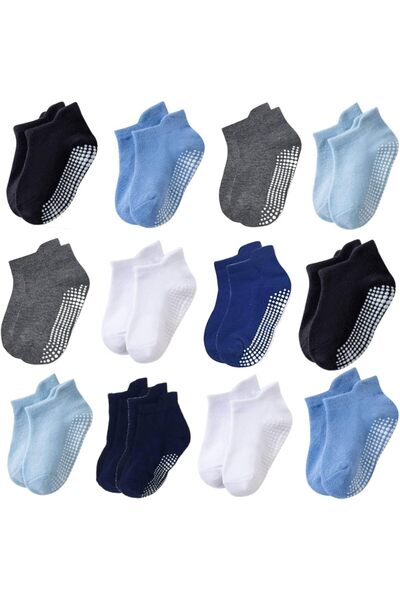 Generic 12Pairs Kids Non Slip Socks Toddler Anti Skid Sticky Unisex Children ...