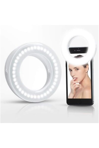 Generic مصباح حلقي محمول قابل لإعادة الشحن بـ 40 مصباح LED مع مشبك - إضاءة تك...