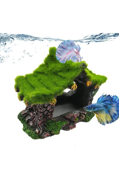 Generic Aquarium Decoration, Artificial Fish Tank Ornaments Resin House Rocks...