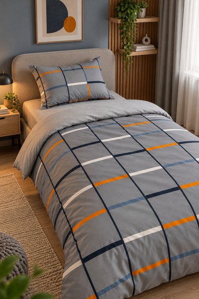 liefhome Single Duvet Cover Set 160X220 cm Fitted Sheet 120X200 cm