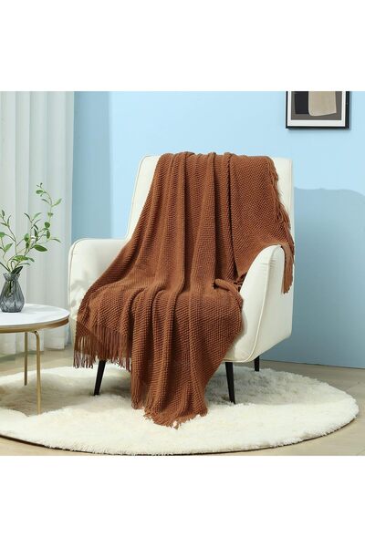 Generic Rustic Farmhouse Knit Throw Blanket for Couch Sofa Chair Bed Home Dec...