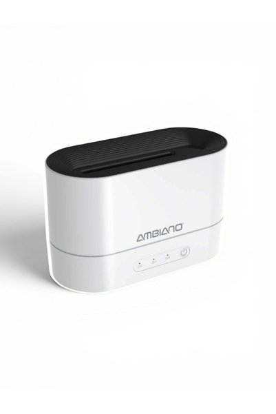 Ambiano Umidificator cu Efect de Flacără Ambiano, Alb, Difuzor de Aromă, Reze...