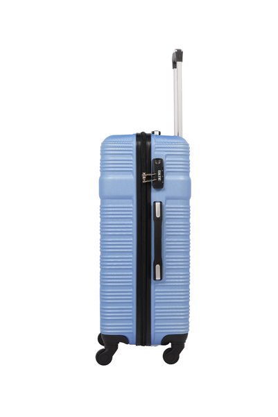 KTMC 3-Piece Hardside Luggage Set, 20" 24" 28" ABS Spinner Trolley Bags with Combination Lock, KTMC-9199- Sky Blue