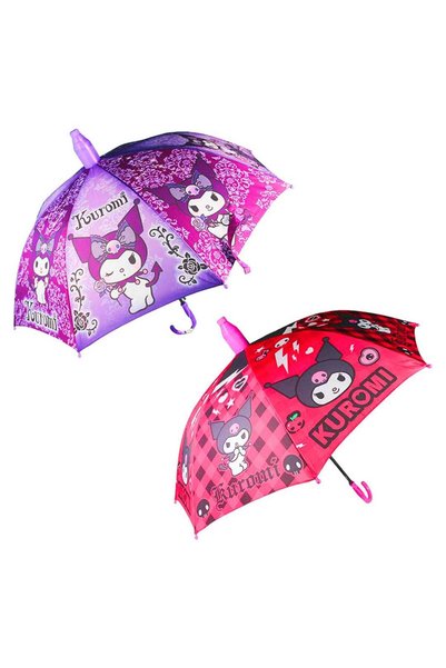 kuromi LİSANSLI KIZ ÇOCUK ŞEMSİYESİ MIX01 KILIFLI 2 MODEL