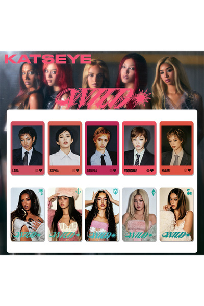 Choice K1-5-5PCS New Product KATSEYE Cat Eye WILD Album Peripheral Special Of...