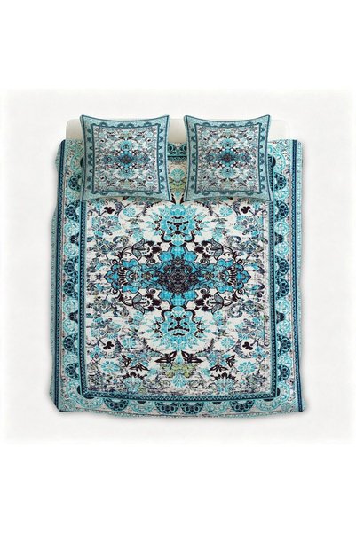 Generic Soft Flannel Decorative Bedding Set, 3Pcs Printed Duvet Cover and Pil...