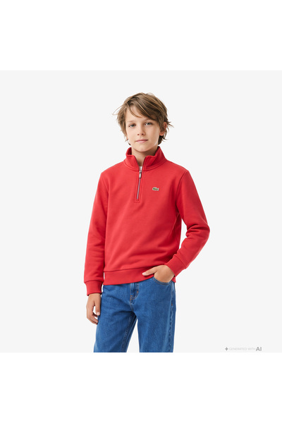 Lacoste Erkek Çocuk Kırmızı Sweatshirt