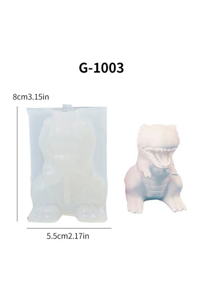 Choice قالب سيليكون على شكل ديناصور أبيض GS-1003، قالب للديكور المنزلي من الأ...