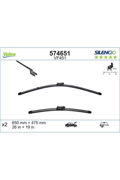 VALEO Λεπίδα υαλοκαθαριστήρα 574651