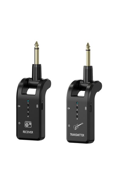 Choice MB-66 black Wireless Guitar System 2.4 GHz with 8 Channels Rechargeabl...