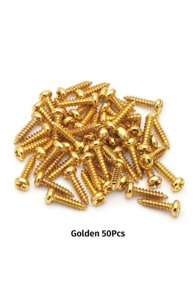 Choice 2.3x9.5PA-4.0MM ذهبي 50 قطعة براغي تثبيت رؤوس ماكينة ضبط أوتار الجيتار